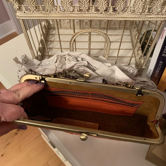 Patricia Nash Potenza Leather clutch frame bag - Picture 6 of 8